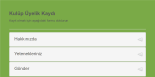 Kulüp Üyeliği Kayıt Form Şablonu