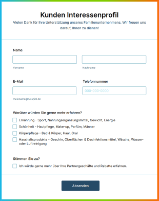 Kunden Interessenprofil