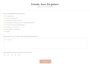 Kundenabwanderung Umfrage Form Template