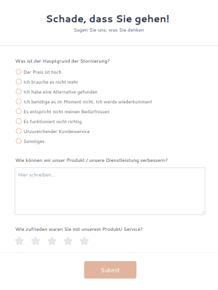 Kundenabwanderung Umfrage