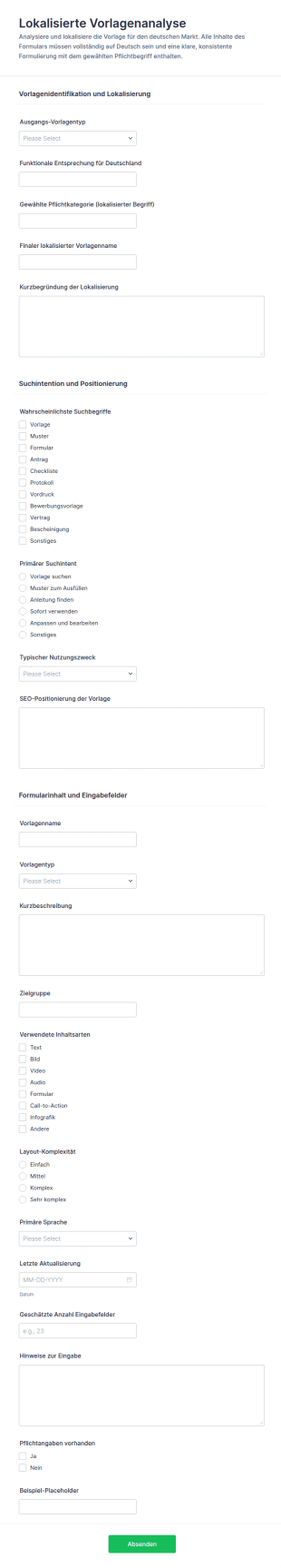 Kundenanruf Log Formular