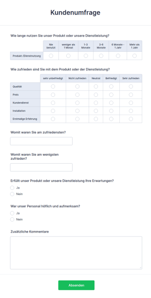 Kundenumfrage