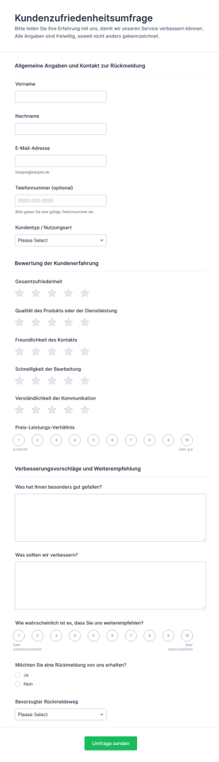 Kundenzufriedenheitsumfrage