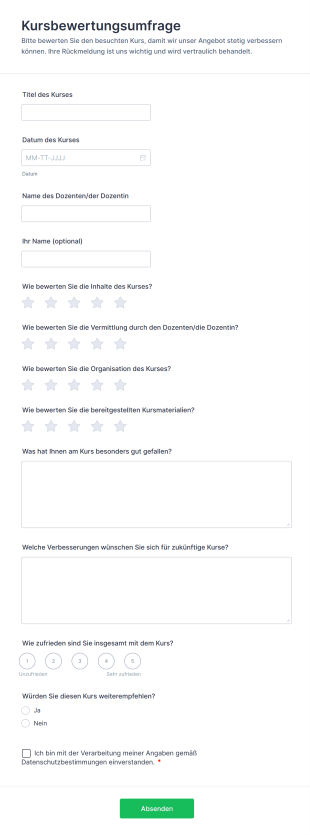 Kursbewertungsumfrage