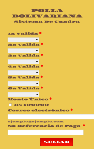 Polla Hípica Form Template