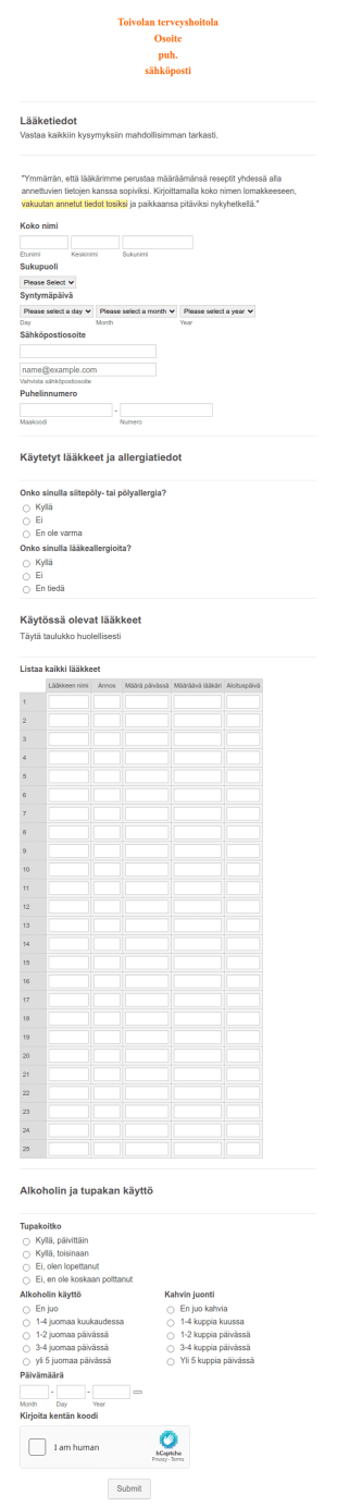Lääketiedot