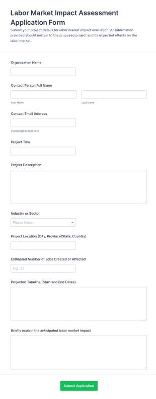Labor Market Impact Assessment Application Form Template