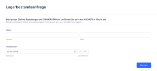 Lagerbestandsanfrage