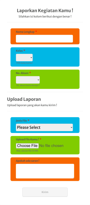 Laporan Kegiatan Ramadhan Siswa Form Template