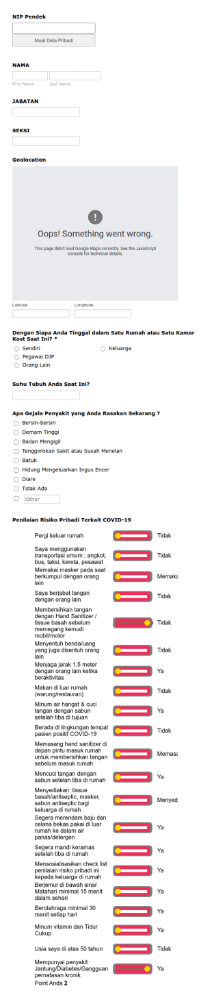 Laporan Kesehatan Pegawai KPP Madya Balikpapan