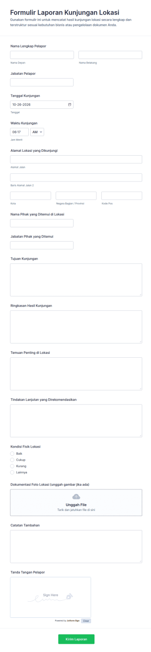 Laporan Kunjungan Lokasi Form