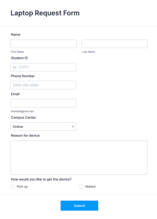 Laptop Request Form Template