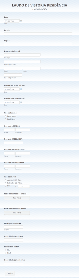 Laudo De Vistoria Form Template