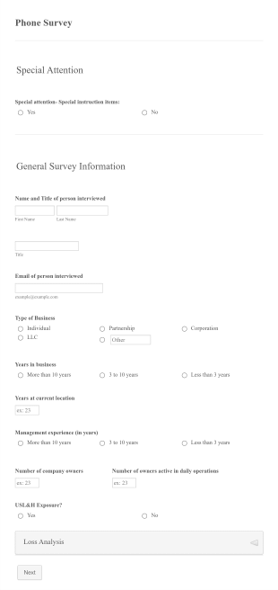 LC Survey Form Template