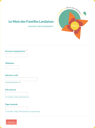 Le Mois Des Familles Landaises Form Template