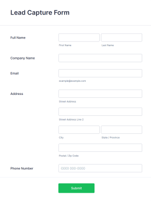 Lead Capture Form Template | Jotform