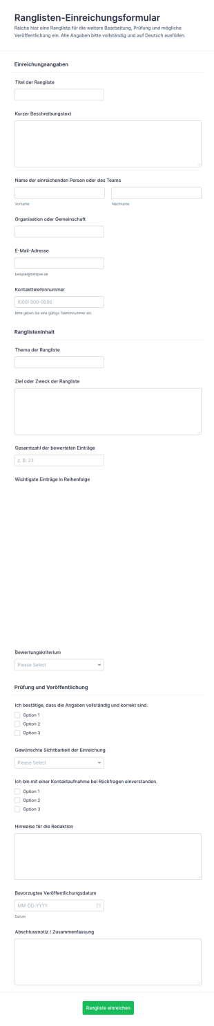 Leaderboard Einreichungsformular