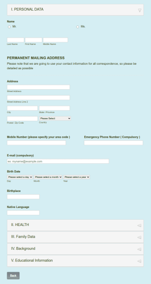 Leadership Camp Registration Form Template