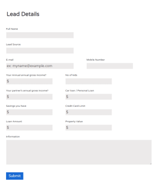 Banking Leads Form Template