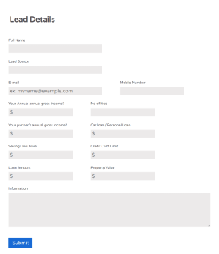 Banking Leads Form Template