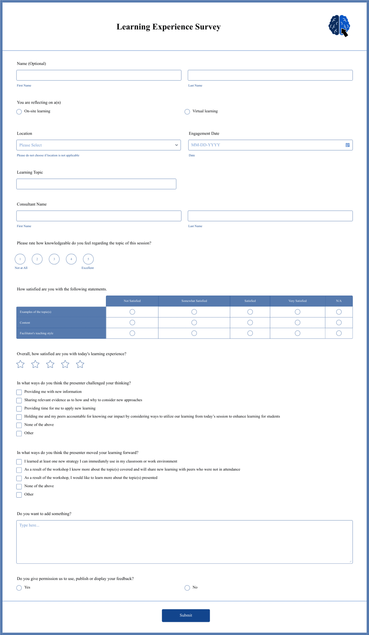 Learning Experience Survey Form Template | Jotform