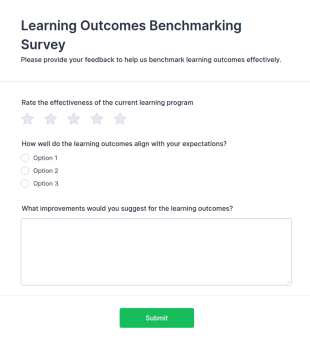 Learning Outcomes Benchmarking Survey Form Template