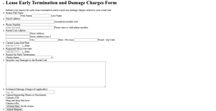 Lease Early Termination And Damage Charges Form Template