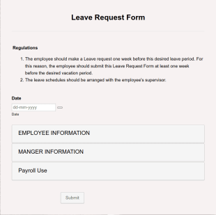 Employee Leave Request Approval Form Template