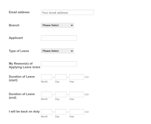 Leave Request Form Template