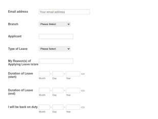 Leave Request Form Template