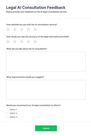 Legal AI Consultation Feedback Form Template