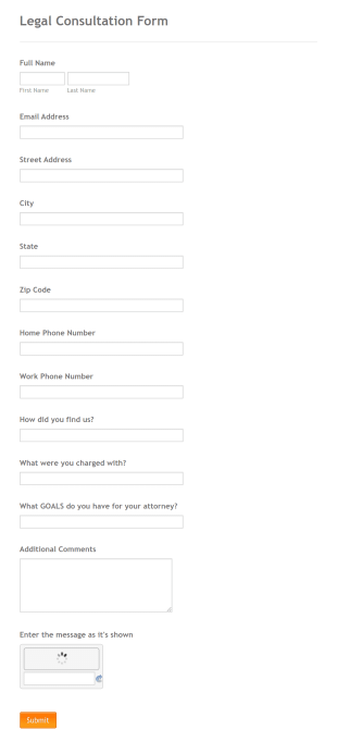 Legal Form For Petitioning