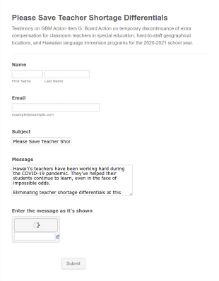 Legislative Form Template