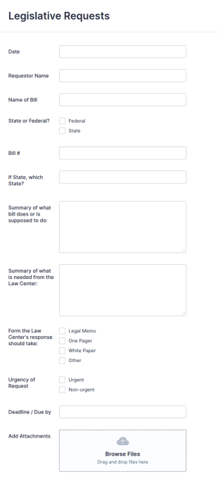 Legislative Request Form Template