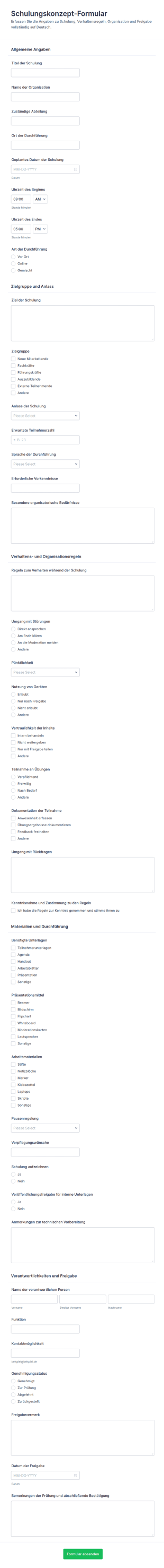 Leitfaden Zur Schulungsdurchführung