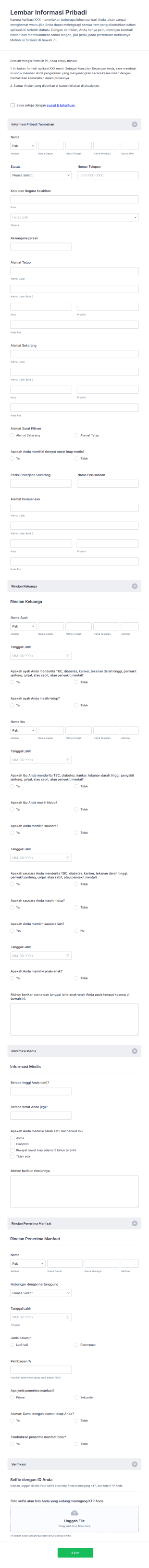 Lembar Informasi Pribadi