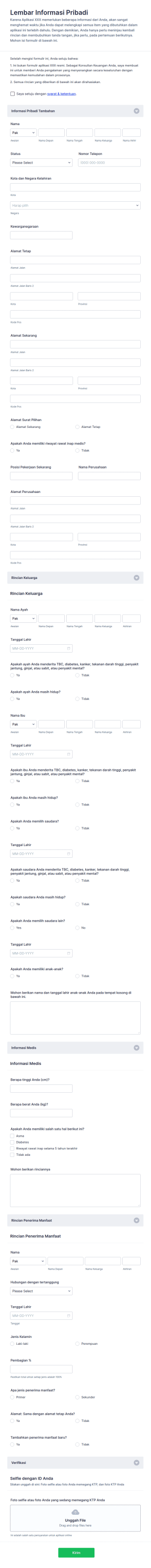 Lembar Informasi Pribadi
