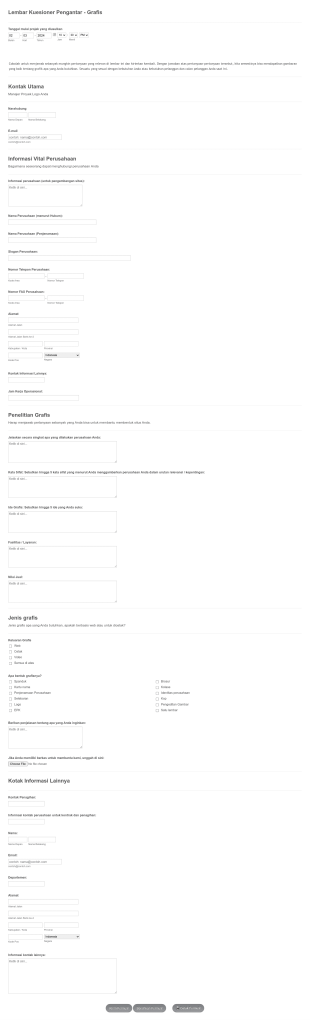 Lembar Kuesioner Pengantar Grafis Form Template