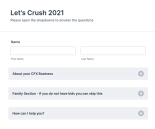 Let's Crush 2021 Form Template