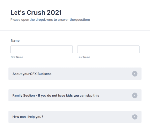Let's Crush 2021 Form Template