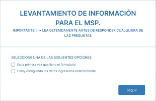 Levantamiento De Información Para El Msp.
