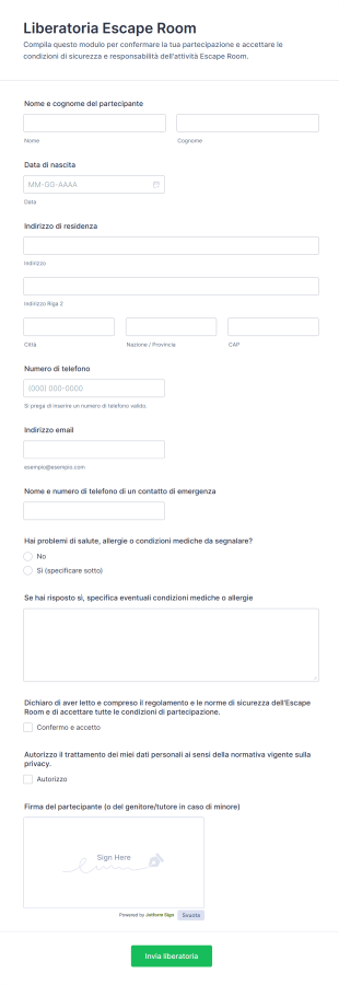 Liberatoria Escape Room