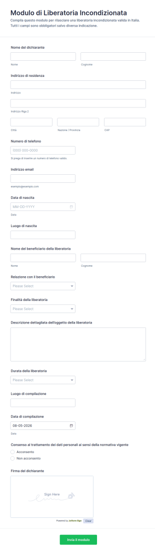 Liberatoria Unilaterale