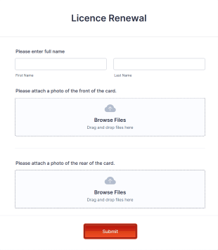 Licence Renewal Form Template