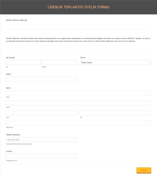 Liderlik Toplantısı Üyelik Form Template