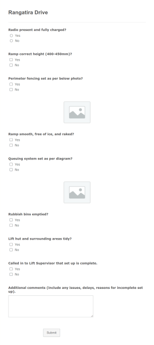 Lift Template Form Template