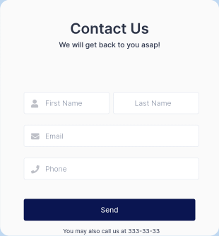 Lime Theme Contact Us Form Template