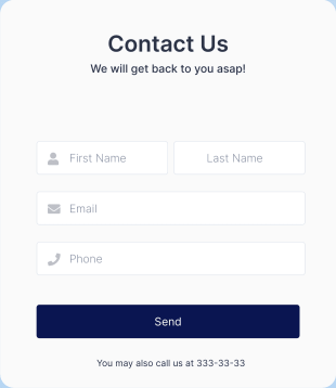 Lime Theme Contact Us Form Template