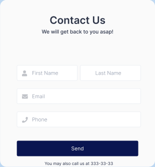 Lime Theme Contact Us Form Template