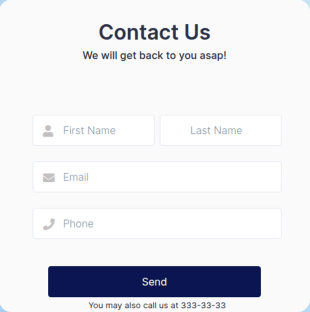 Lime Theme Contact Us Form Template